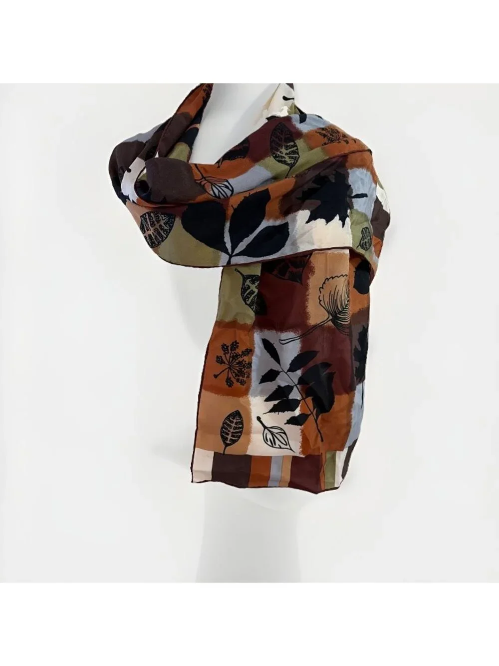 Vintage Halston Silk Scarf  13 X59